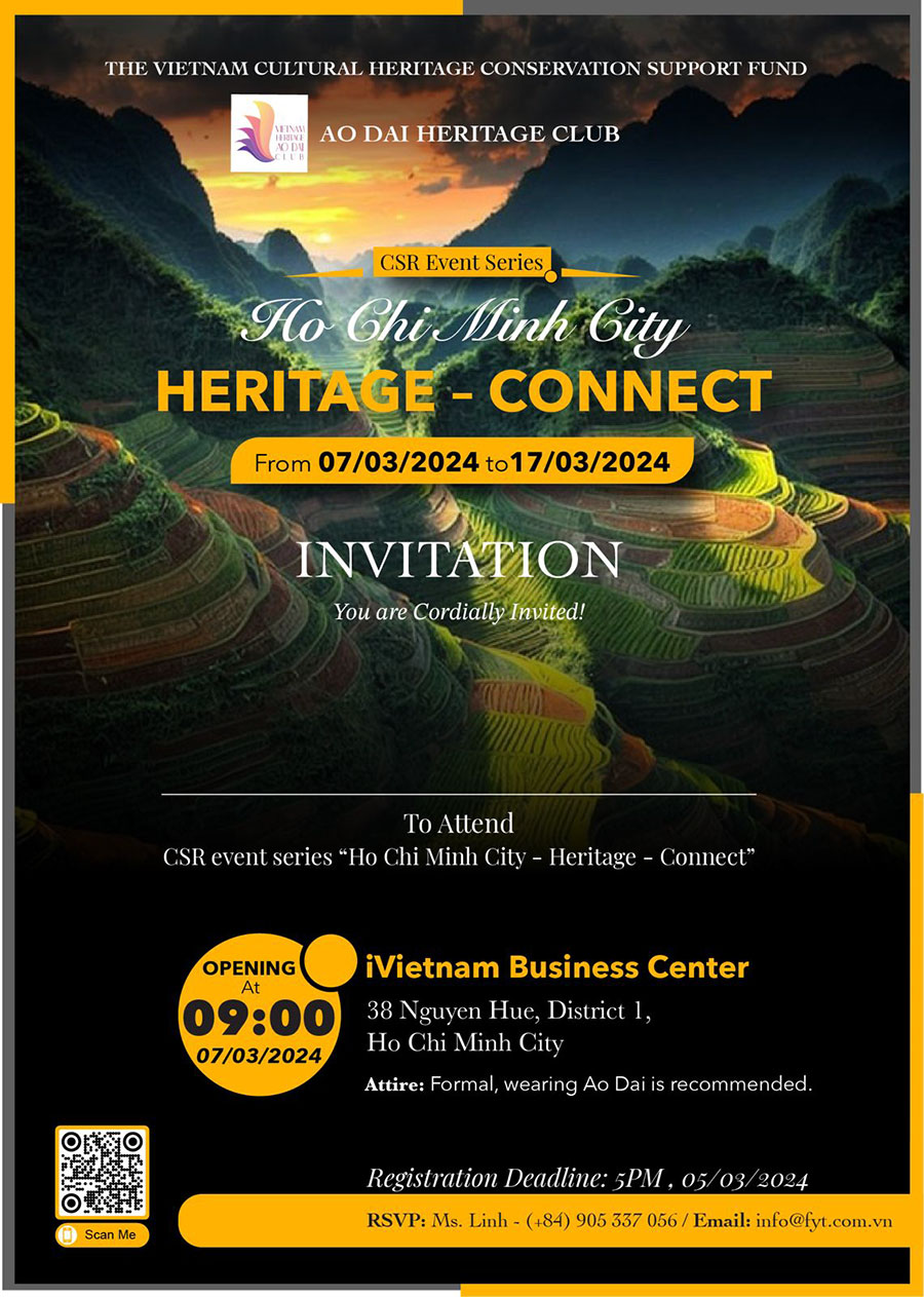 Invitation to participate in the CSR Event Series "City. Ho Chi Minh - Heritage - Connection”